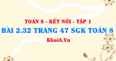 Bài 2.32 trang 47 SGK Toán 8 tập 1 Kết nối tri thức